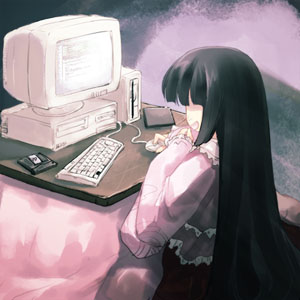 Kaguya-chan and her computer